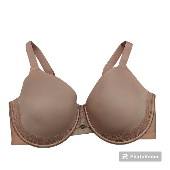 VANITY FAIR Full Figure RADIANT 76528 Underwire Bra Tan Beige size 38DD foam cup - Picture 1 of 11